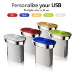 Mini Metal USB 2.0 Flash Drive 128GB Business Gift Memory Stick 64GB Button Pen Drive 32GB Blue USB Stick 16GB U Disk 8G 4G 128M