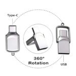 High-Speed 2in1 USB Flash Drive Pen Drive with Type-C 32GB/64GB/128GB Dual Function Data Storage Device Compatible with PC