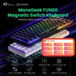 Akko MonsGeek FUN60 Mechanical Keyboard Magnetic Switch 60% Gaming Keyboards Rapid Trigger 0.01mm 8K ARGB HE/TMR Custom Keyboard