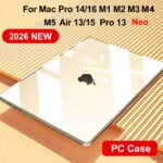 Laptop Cases for Macbook Pro 14 Case M5 M2 2026 Neo A18 Pro 16 Cover M3 M4 M1 Mac Book Air 13 Case 2026 13.6 Air 15.3 Funda
