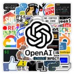 Geek Developers Stickers Programming Languages Application Logo Waterproof Decal for Laptop Luggage Phone Decorative
