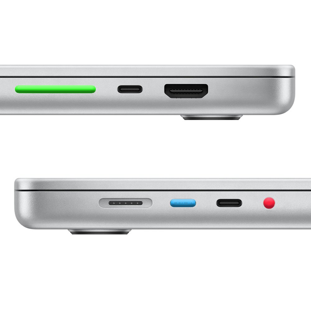 6a0411aee98b462dd9f0bd5a0c1c02c72fed2045c2bb3c6665cf9.jpg 7PCS Dust Plug Cover Dirt Plug Cups Set for MacBook Pro 14/16 inch Air M3 M2 M1 A2779/A2442/A2780/A2485/A3113/A3114/A2681/A2941 - Image 1