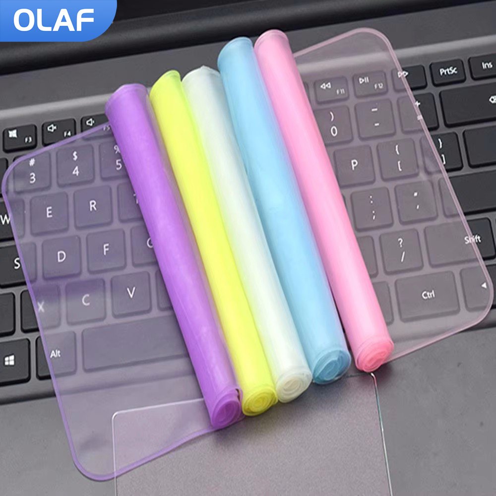 6a041aeb3b26aac44c03ca881f5e0db4d26b608badc967f7a236c.jpg Universal Laptop Keyboard Cover Protector 12-17 inch Waterproof Dustproof Silicone Notebook Computer Keyboard Protective Film - Image 1