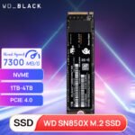 Western Digital SN850X 1TB 2TB 4TB WD_BLACK M.2 2280 NVMe PCIe Gen 4.0x4 SSD Solid State Drives for Gaming Computer Laptop PS5