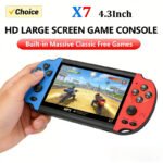 Classic Game Retro Console Handheld Game X7 4 3 Inch HD Large 8G Screen Built in 10000 Games Mini Handheld MP5 Video Game