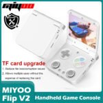 MIYOO Flip V2 Handheld Game Players 3.5''IPS Screen Linux System Classic Portable Video Game Consoles Storage Bag Gamer Gift