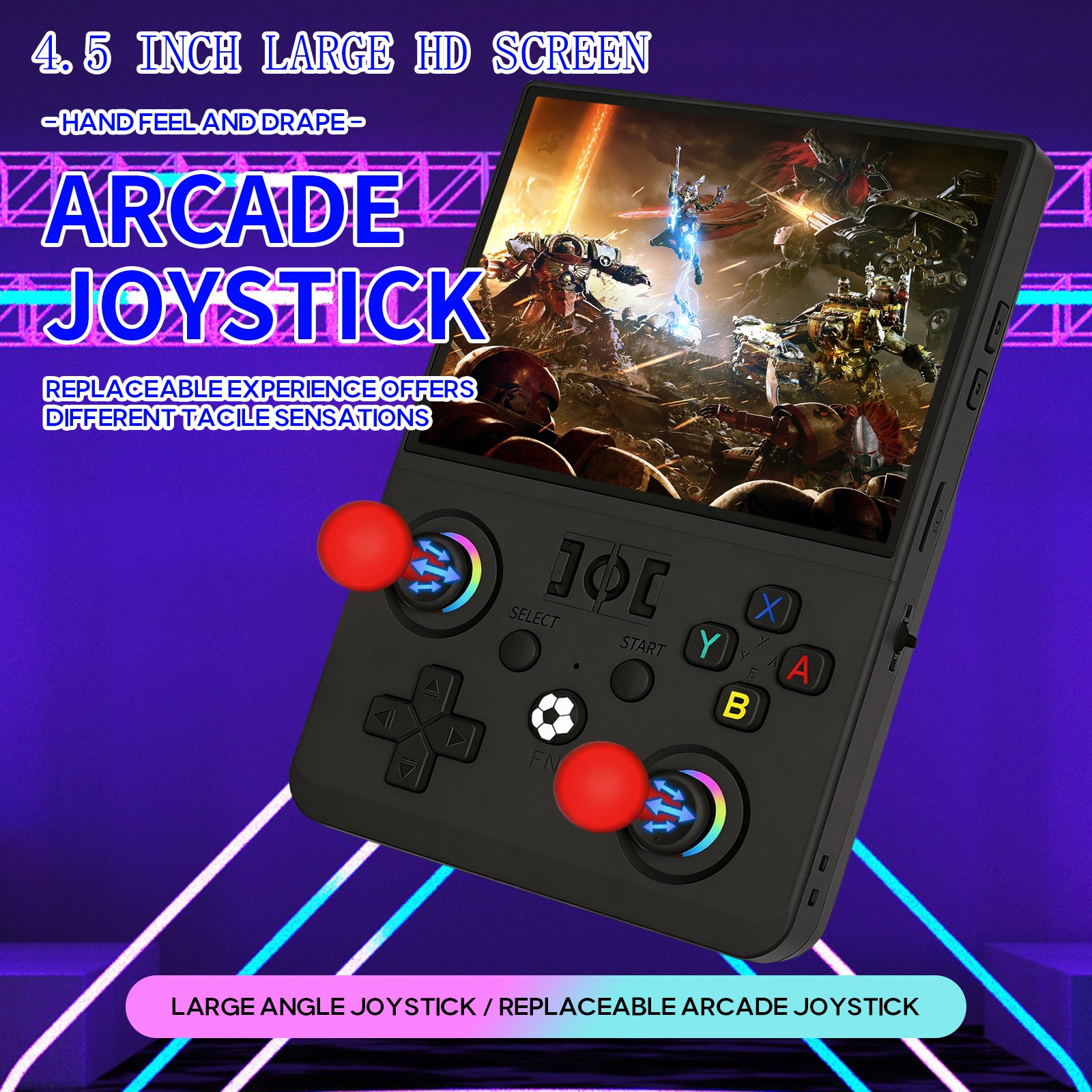 6a05539c8c436720c67702c74b463cbdfc3f439d36f60011f92b6.jpg R36MAXⅡ 2026 Newest 4.5 Inch Retro Handheld Game Console 1024x768 IPS HD Screen Portable Open Source Linux System with 2*Joys - Image 1