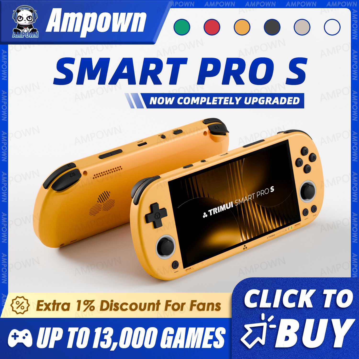 6a0554056605177ea4d0172b2184bcfede588f3b67a11416c1b64.jpg TRIMUI SMART PRO S Handheld Game Console 4.96''IPS Screen Allwinner A523 Processor Hall Joystick RGB Lighting TG5050 Game Player - Image 1