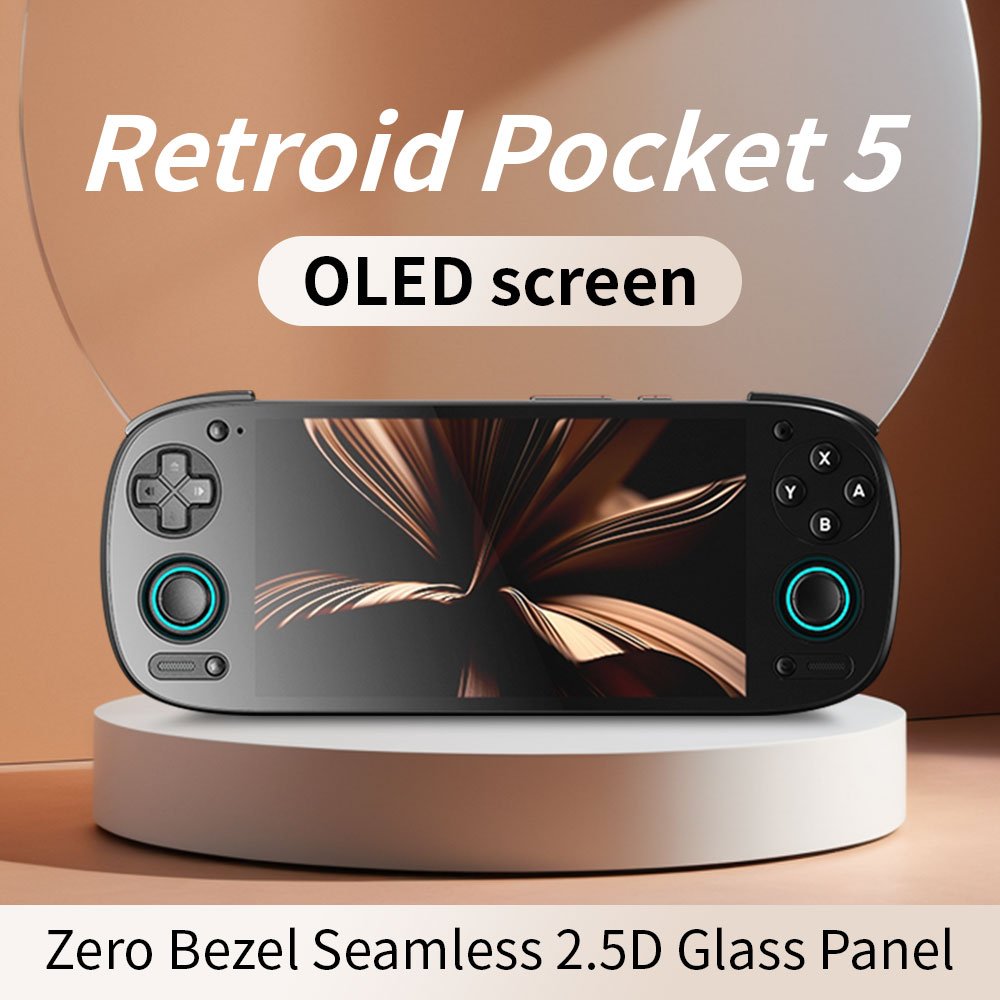 6a05578a278c8a274b0cb6a1c729061bf9bac853eb8f85c1de2bc.jpg Retroid Pocket 5 SD865 5.5 Inch Oled HD Screen Bluetooth 5.1 Android 5000mAh Battery Android Handheld Game Console - Image 1