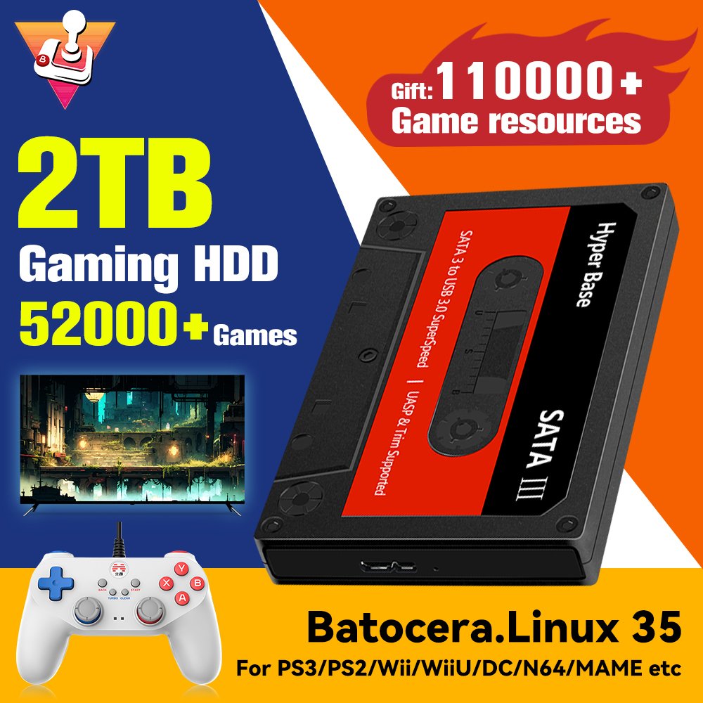 6a055f71d86d78fa7b24473ed09ff932526a225aba44fd037304e.jpg Batocera.Linux 35 2TB Gaming HDD Portable Game Hard Drive with 52000+ Games for PS3/PS2/Wii/WiiU/N64/MAME/SS for PC/Laptop/Mac - Image 1